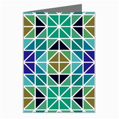 Mosaic Triangle Symmetry Greeting Cards (pkg Of 8) by Apen