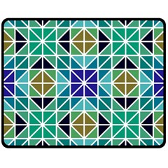 Mosaic Triangle Symmetry Two Sides Fleece Blanket (medium) by Apen