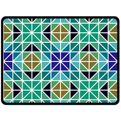 Mosaic Triangle Symmetry Two Sides Fleece Blanket (large) by Apen