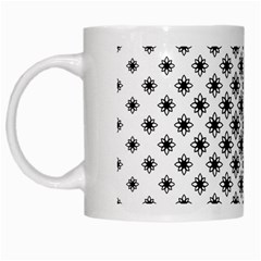 Stylized Flower Floral Pattern White Mug by Apen