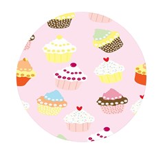 Cupcakes Wallpaper Paper Background Mini Round Pill Box (pack Of 5) by Apen