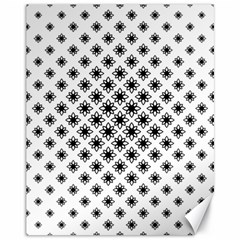 Stylized Flower Floral Pattern Canvas 11  X 14 