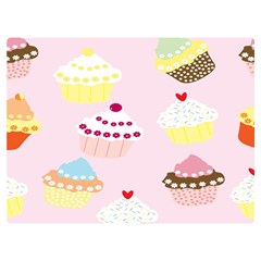 Cupcakes Wallpaper Paper Background Two Sides Premium Plush Fleece Blanket (extra Small) by Apen