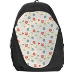 Floral Pattern Wallpaper Retro Backpack Bag Front