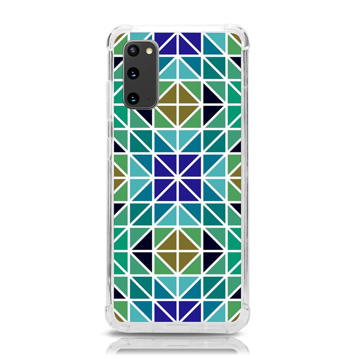 Mosaic Triangle Symmetry Samsung Galaxy S20 6.2 Inch TPU UV Case