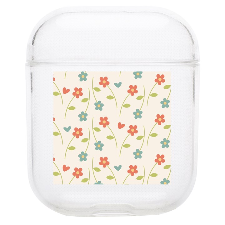 Floral Pattern Wallpaper Retro Soft TPU AirPods 1/2 Case