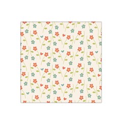 Floral Pattern Wallpaper Retro Satin Bandana Scarf 22  X 22  by Apen