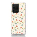 Floral Pattern Wallpaper Retro Samsung Galaxy S20 Ultra 6.9 Inch TPU UV Case Front