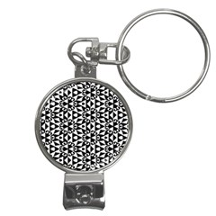 Geometric Tile Background Nail Clippers Key Chain by Apen