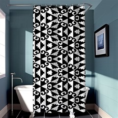 Geometric Tile Background Shower Curtain 36  X 72  (stall)  by Apen