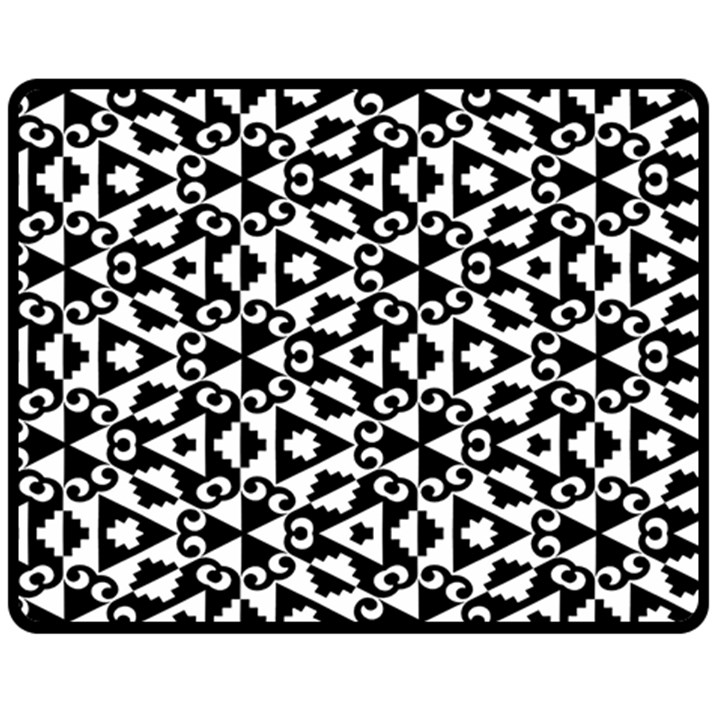 Geometric Tile Background Two Sides Fleece Blanket (Medium)