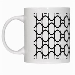 Black Pattern Halftone Wallpaper White Mug by Apen