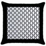 Black Pattern Halftone Wallpaper Throw Pillow Case (Black) Front