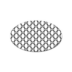 Black Pattern Halftone Wallpaper Sticker Oval (10 Pack)