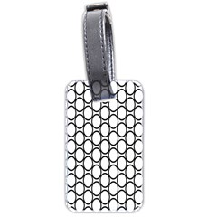 Black Pattern Halftone Wallpaper Luggage Tag (two Sides) by Apen