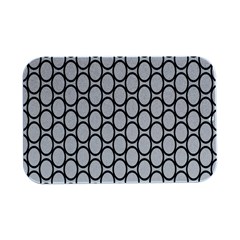 Black Pattern Halftone Wallpaper Open Lid Metal Box (silver)   by Apen