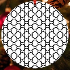 Black Pattern Halftone Wallpaper Uv Print Acrylic Ornament Round