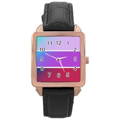 Pattern Banner Set Dot Abstract Rose Gold Leather Watch  by Apen