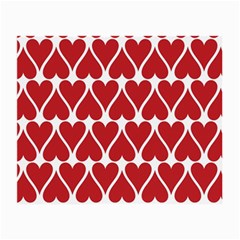 Hearts Pattern Seamless Red Love Small Glasses Cloth (2 Sides) by Apen