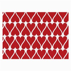 Hearts Pattern Seamless Red Love Large Glasses Cloth (2 Sides) by Apen