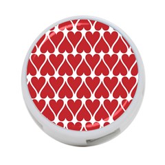 Hearts Pattern Seamless Red Love 4-port Usb Hub (two Sides) by Apen