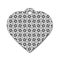 Ellipse Pattern Ellipse Dot Pattern Dog Tag Heart (one Side) by Apen