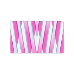 Geometric 3d Design Pattern Pink Sticker (rectangular) by Apen