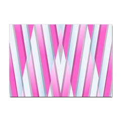 Geometric 3d Design Pattern Pink Sticker A4 (10 Pack) by Apen