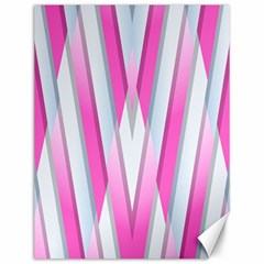 Geometric 3d Design Pattern Pink Canvas 12  X 16 