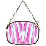 Geometric 3d Design Pattern Pink Chain Purse (One Side) Front