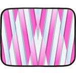 Geometric 3d Design Pattern Pink Two Sides Fleece Blanket (Mini) 35 x27  Blanket Front