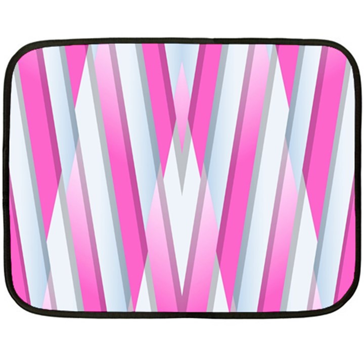 Geometric 3d Design Pattern Pink Two Sides Fleece Blanket (Mini)