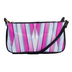 Geometric 3d Design Pattern Pink Shoulder Clutch Bag