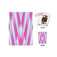 Geometric 3d Design Pattern Pink Playing Cards Single Design (mini) by Apen