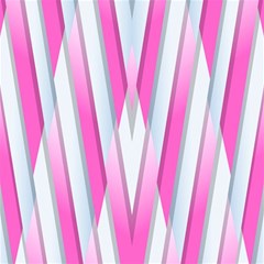 Geometric 3d Design Pattern Pink Play Mat (square) by Apen