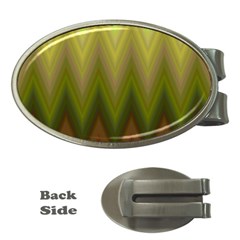 Zig Zag Chevron Classic Pattern Money Clips (oval)  by Apen