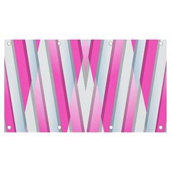 Geometric 3d Design Pattern Pink Banner And Sign 7  X 4  by Apen