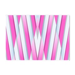 Geometric 3d Design Pattern Pink Crystal Sticker (a4) by Apen