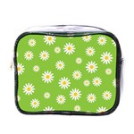 Daisy Flowers Floral Wallpaper Mini Toiletries Bag (One Side) Front