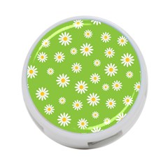 Daisy Flowers Floral Wallpaper 4-port Usb Hub (one Side) by Apen