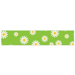 Daisy Flowers Floral Wallpaper Small Premium Plush Fleece Scarf by Apen