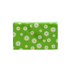 Daisy Flowers Floral Wallpaper Cosmetic Bag (xs) by Apen