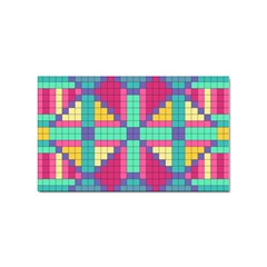 Checkerboard Squares Abstract Texture Patterns Sticker (rectangular) by Apen