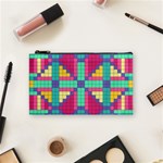 Checkerboard Squares Abstract Texture Patterns Cosmetic Bag (Small) Front