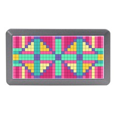 Checkerboard Squares Abstract Texture Patterns Memory Card Reader (mini) by Apen