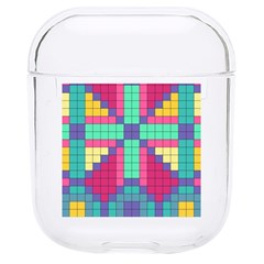 Checkerboard Squares Abstract Texture Patterns Hard Pc Airpods 1/2 Case