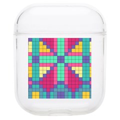 Checkerboard Squares Abstract Texture Patterns Soft Tpu Airpods 1/2 Case by Apen