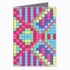 Checkerboard Squares Abstract Texture Pattern Greeting Card by Apen