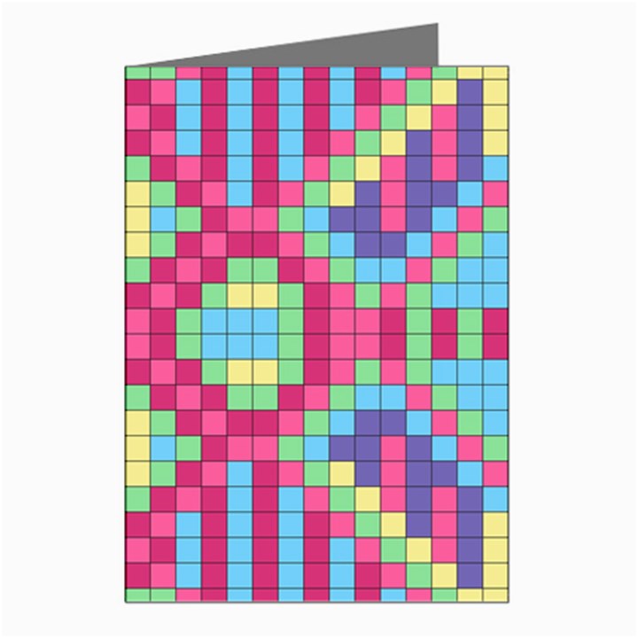 Checkerboard Squares Abstract Texture Pattern Greeting Cards (Pkg of 8)