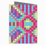 Checkerboard Squares Abstract Texture Pattern Greeting Cards (Pkg of 8) Right